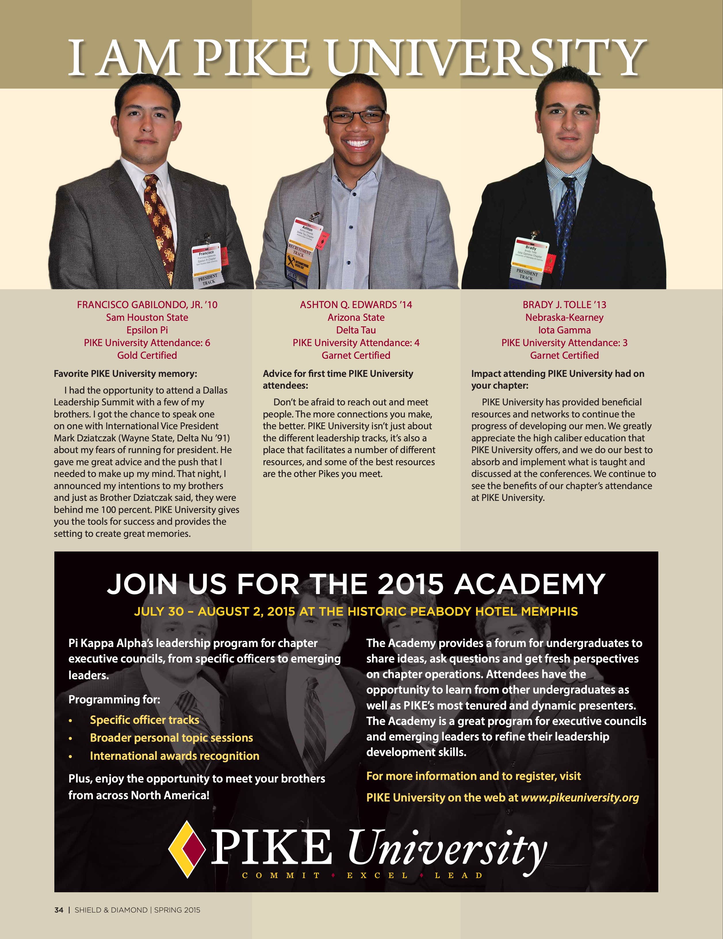 Join Us for the 2015 Academy, Spring 2015